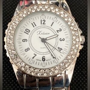 Vintage Xclusive Stainless Steel band with Rhinestone face - used
